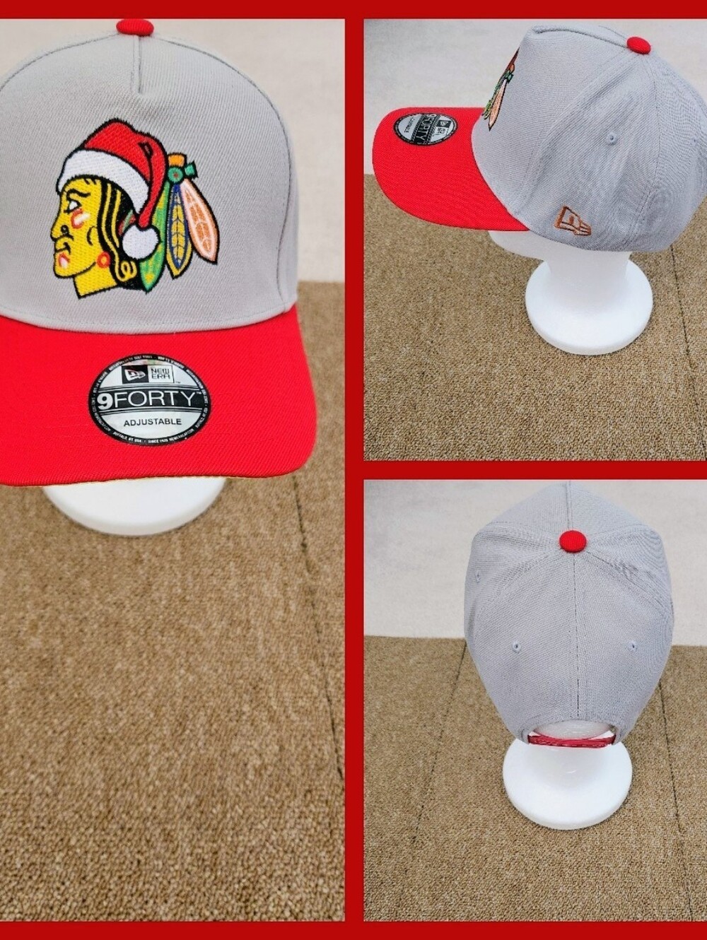 CHICAGO BLACKHAWKS NHL HOCKEY SNACKBACK HAT.